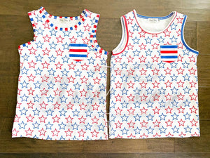 IMPERFECT - Stars & Stripes Pocket Tank