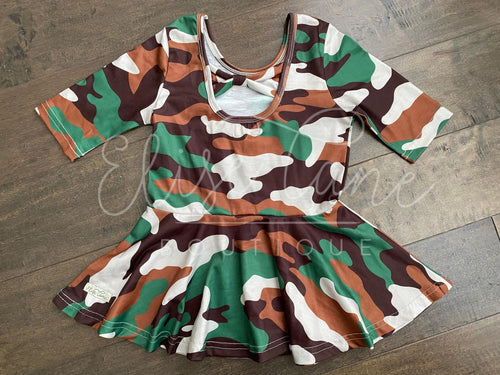 Camo Peplum