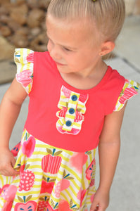 A is for Apple Twirl Dress