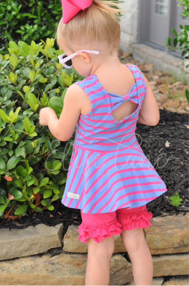 Cotton Candy Stripe Tank Peplum