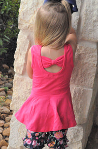 Hot Pink Tank Peplum