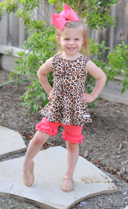 Leopard Tank Peplum