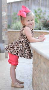 Leopard Tank Peplum