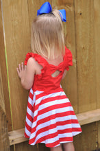 Load image into Gallery viewer, Grace Flutter Stripe Twirl Dress