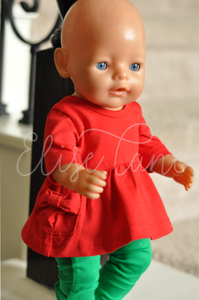 Red Doll Pocket Dress