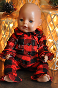 Buffalo Plaid Doll Pajamas