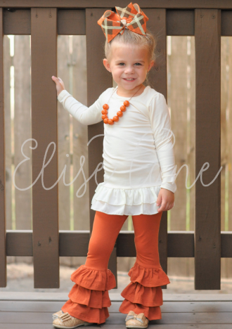 Ivory Chiffon Ruffle Tunic