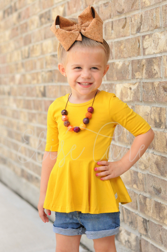 Mustard Peplum