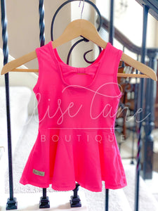 Neon Pink Peplum