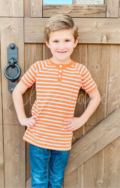 Orange Stripe Edward Shirt