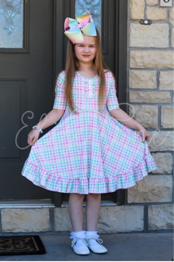 Pastel Plaid Twirl