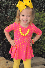 Load image into Gallery viewer, Pink Lemonade Polk A Dot Peplum