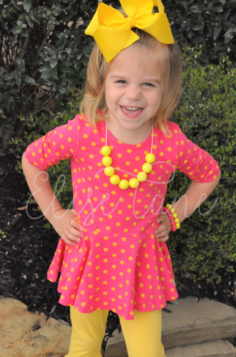 Pink Lemonade Polk A Dot Peplum