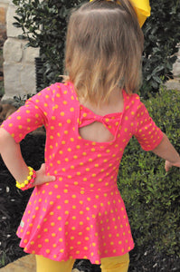 Pink Lemonade Polk A Dot Peplum