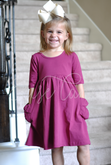 Raspberry Pop Pocket Dress