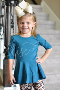 Teal Peplum