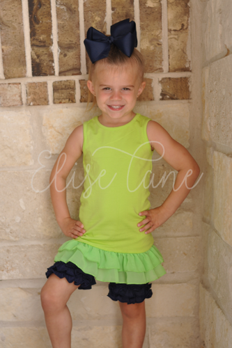 Lime Ruffle Tunic Tank