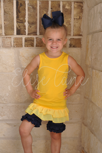 Yellow Ruffle Tunic Tank